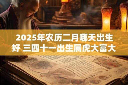2025年农历二月哪天出生好 三四十一出生属虎大富大贵