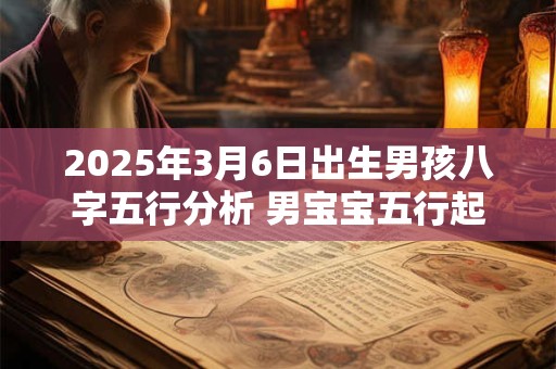 2025年3月6日出生男孩八字五行分析 男宝宝五行起名大全