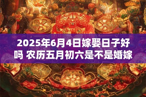 2025年6月4日嫁娶日子好吗 农历五月初六是不是婚嫁吉日