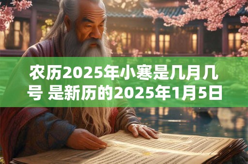 农历2025年小寒是几月几号 是新历的2025年1月5日