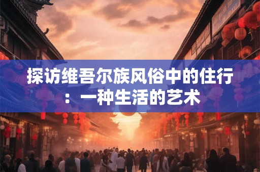 探访维吾尔族风俗中的住行:一种生活的艺术 探访维吾尔族风俗中的住行:一种生活的艺术