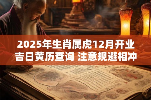 2025年生肖属虎12月开业吉日黄历查询 注意规避相冲生肖