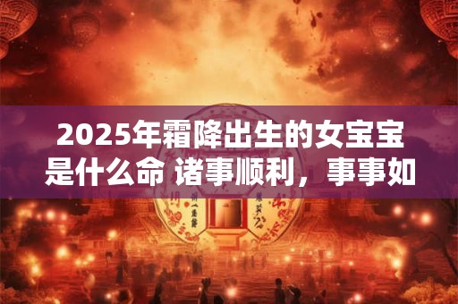 2025年霜降出生的女宝宝是什么命 诸事顺利，事事如意