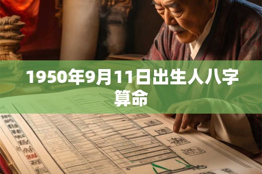 1950年9月11日出生人八字算命
