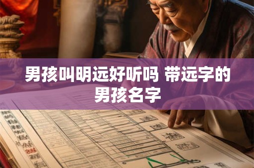 男孩叫明远好听吗 带远字的男孩名字