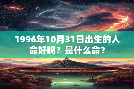 1996年10月31日出生的人命好吗？是什么命？