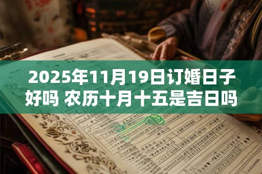 2025年11月19日订婚日子好吗 农历十月十五是吉日吗 2025年11月19日订婚日子好吗 农历十月十五是吉日吗