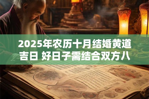 2025年农历十月结婚黄道吉日 好日子需结合双方八字