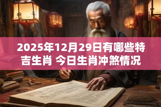 2025年12月29日有哪些特吉生肖 今日生肖冲煞情况