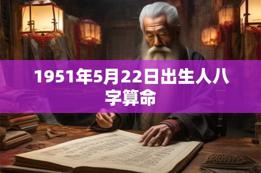 1951年5月22日出生人八字算命