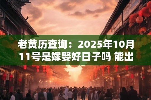 老黄历查询：2025年10月11号是嫁娶好日子吗 能出嫁吗