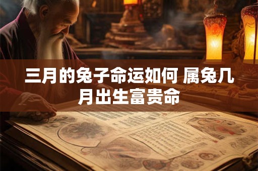 三月的兔子命运如何 属兔几月出生富贵命 三月的兔子命运如何 属兔几月出生富贵命
