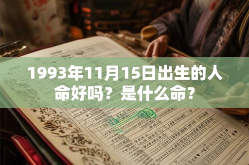 1993年11月15日出生的人命好吗？是什么命？