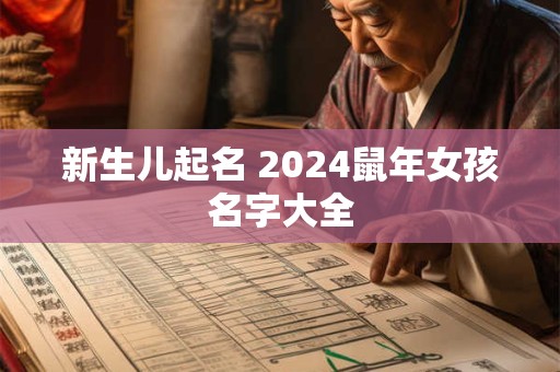 新生儿起名 2024鼠年女孩名字大全