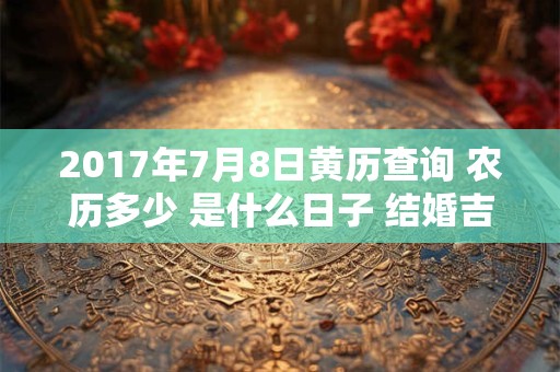 2017年7月8日黄历查询 农历多少 是什么日子 结婚吉时