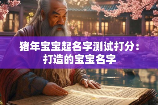 猪年宝宝起名字测试打分：打造的宝宝名字