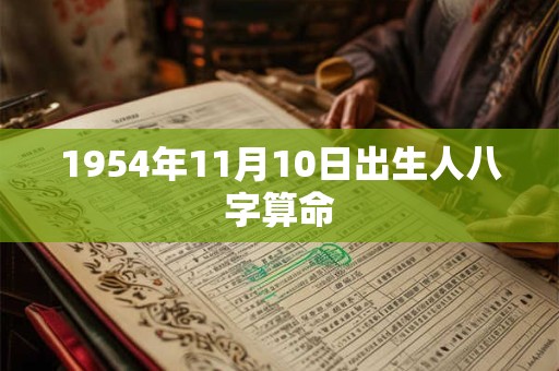 1954年11月10日出生人八字算命
