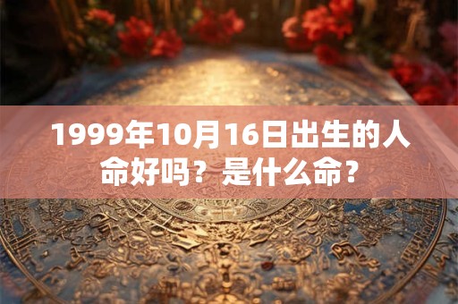 详细阅读:1999年10月16日出生的人命好吗?是什么命? 1999年10月16日出生的人命好吗?是什么命?
