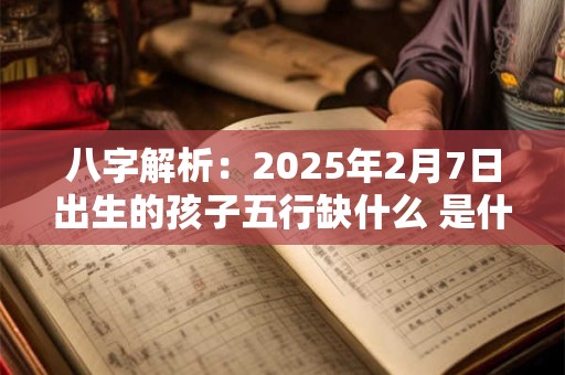八字解析：2025年2月7日出生的孩子五行缺什么 是什么命