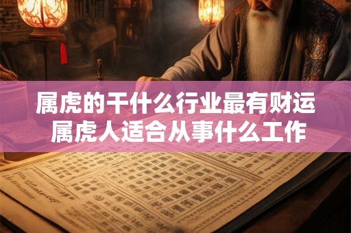 属虎的干什么行业最有财运 属虎人适合从事什么工作