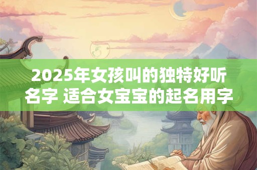 2025年女孩叫的独特好听名字 适合女宝宝的起名用字