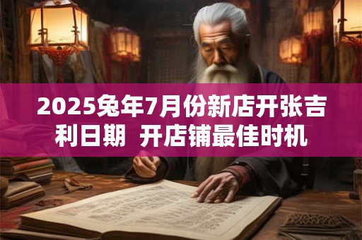 2025兔年7月份新店开张吉利日期  开店铺最佳时机