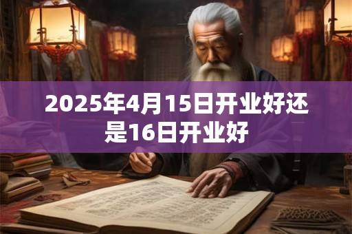 2025年4月15日开业好还是16日开业好