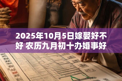 2025年10月5日嫁娶好不好 农历九月初十办婚事好吗