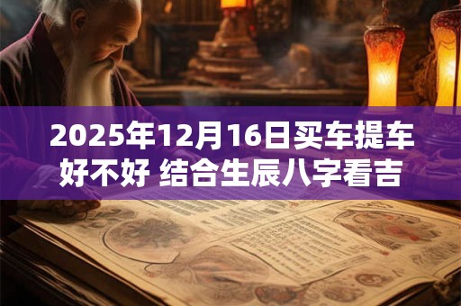 详细阅读:2025年12月16日买车提车好不好 结合生辰八字看吉日 2025年12月16日买车提车好不好 结合生辰八字看吉日