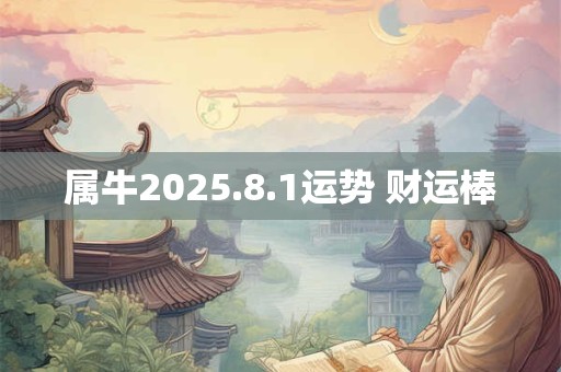 属牛2025.8.1运势 财运棒