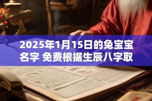 2025年1月15日的兔宝宝名字 免费根据生辰八字取名