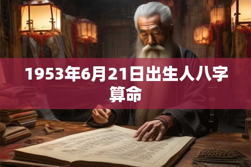 1953年6月21日出生人八字算命