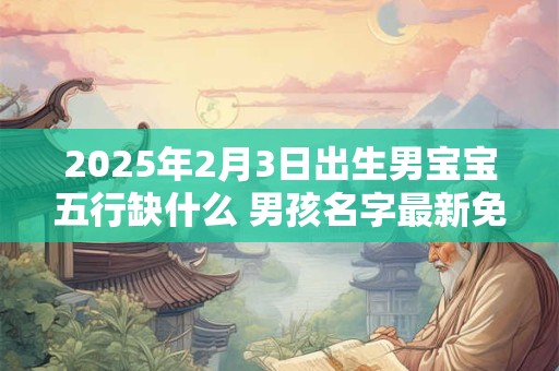 2025年2月3日出生男宝宝五行缺什么 男孩名字最新免费版