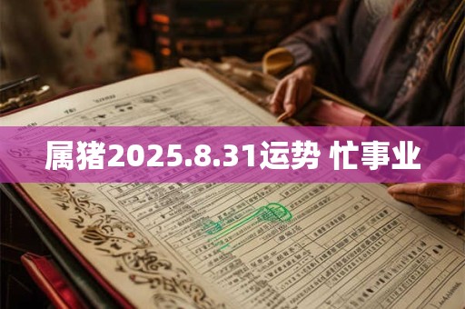 属猪2025.8.31运势 忙事业