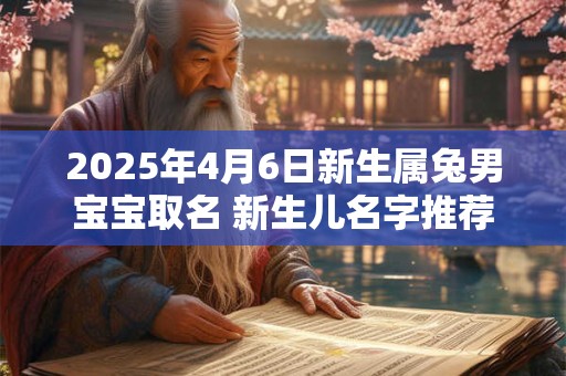 2025年4月6日新生属兔男宝宝取名 新生儿名字推荐