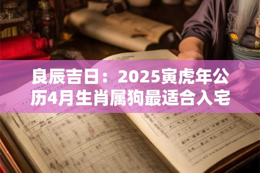 详细阅读:良辰吉日:2025寅虎年公历4月生肖属狗最适合入宅乔迁日期 良辰吉日:2025寅虎年公历4月生肖属狗最适合入宅乔迁日期