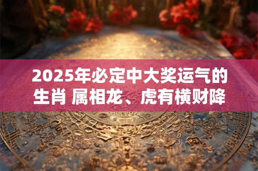2025年必定中大奖运气的生肖 属相龙、虎有横财降临