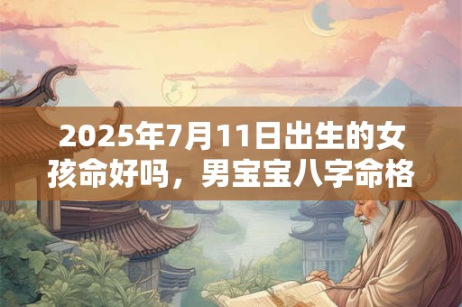 2025年7月11日出生的女孩命好吗，男宝宝八字命格
