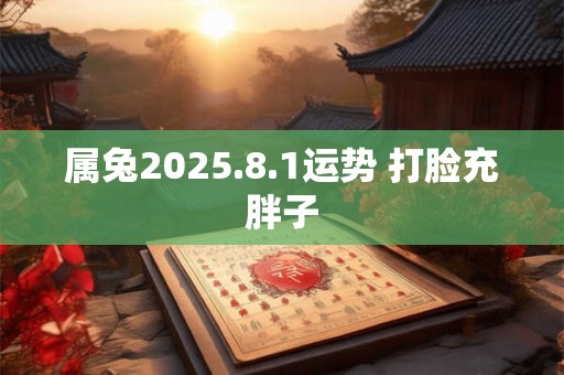 属兔2025.8.1运势 打脸充胖子