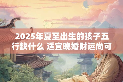 详细阅读:2025年夏至出生的孩子五行缺什么 适宜晚婚财运尚可 2025年夏至出生的孩子五行缺什么 适宜晚婚财运尚可