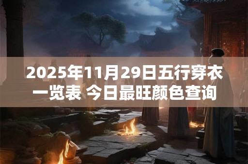 2025年11月29日五行穿衣一览表 今日最旺颜色查询