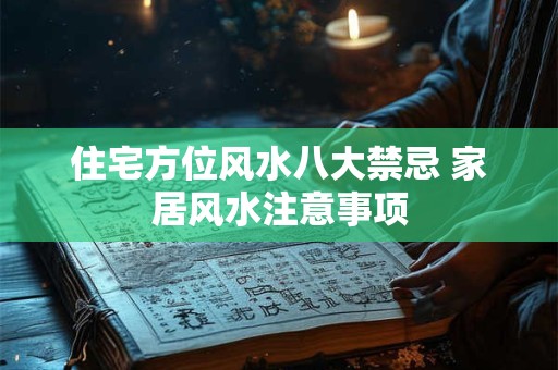 住宅方位风水八大禁忌 家居风水注意事项