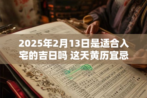 2025年2月13日是适合入宅的吉日吗 这天黄历宜忌