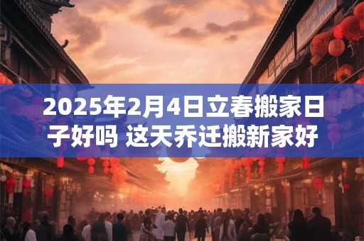 2025年2月4日立春搬家日子好吗 这天乔迁搬新家好不好