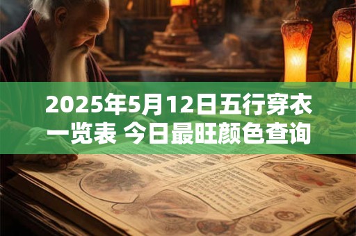 2025年5月12日五行穿衣一览表 今日最旺颜色查询
