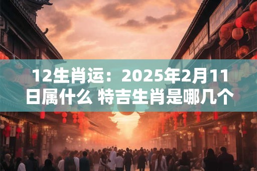 12生肖运：2025年2月11日属什么 特吉生肖是哪几个
