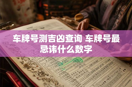 车牌号测吉凶查询 车牌号最忌讳什么数字