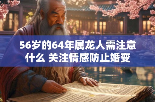 56岁的64年属龙人需注意什么 关注情感防止婚变