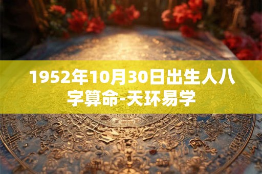 1952年10月30日出生人八字算命-天环易学