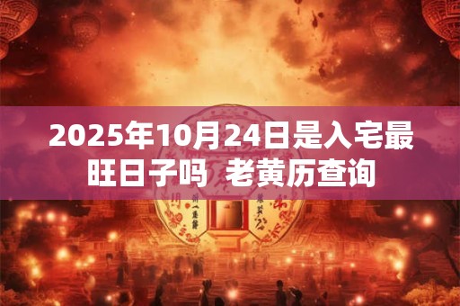 2025年10月24日是入宅最旺日子吗  老黄历查询